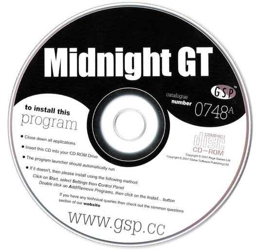 Midnight Racer Microsoft Windows PC CD-PC Gamez USA