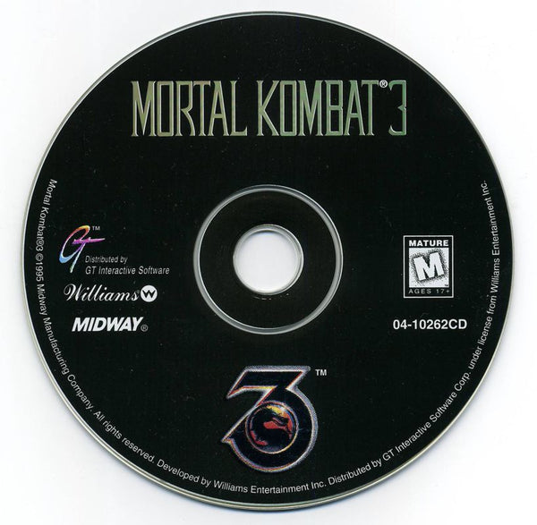 Mortal Kombat 3 1995 Microsoft Window PC CD MS-DOS Midway GT Interactive-PC Gamez USA