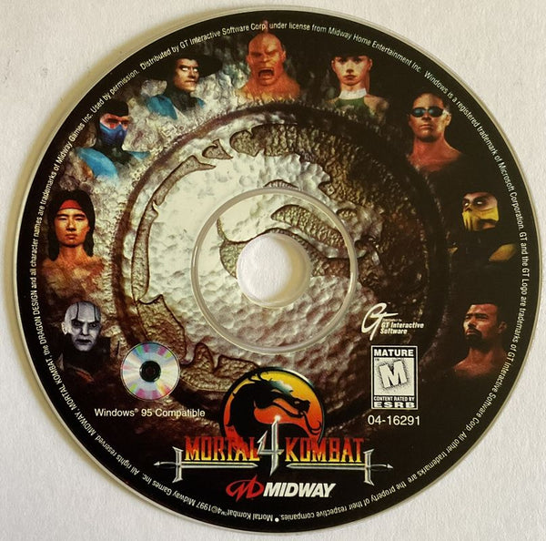 Mortal Kombat 4 1998 Microsoft Windows PC CD Midway-PC Gamez USA