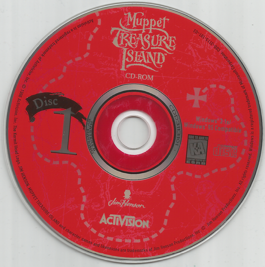 Muppet Treasure Island Disc 1-3 Microsoft Windows PC CD-PC Gamez USA