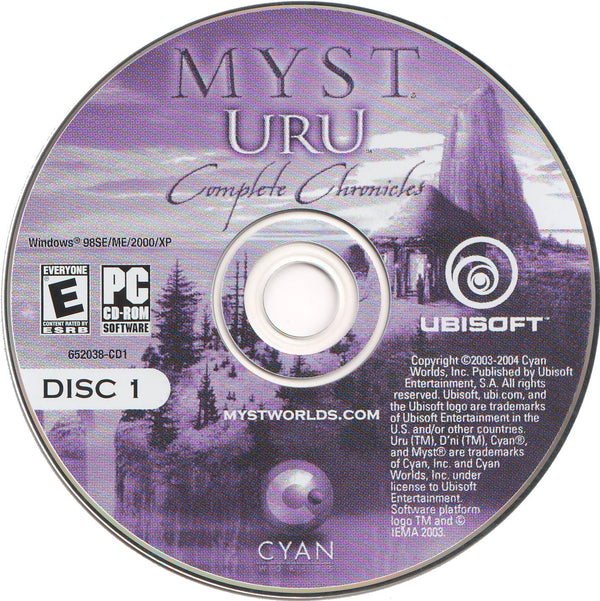 Myst URU Complete Chronicles Disc 1-2 Microsoft Windows PC CD-PC Gamez USA