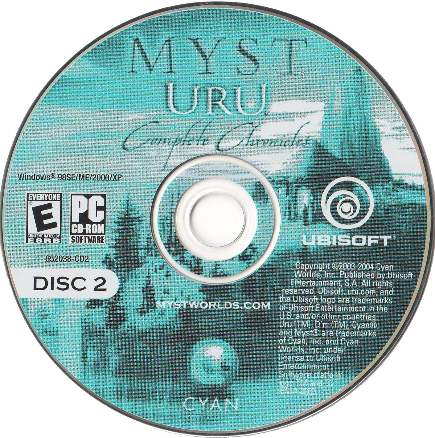 Myst URU Complete Chronicles Disc 1-2 Microsoft Windows PC CD-PC Gamez USA