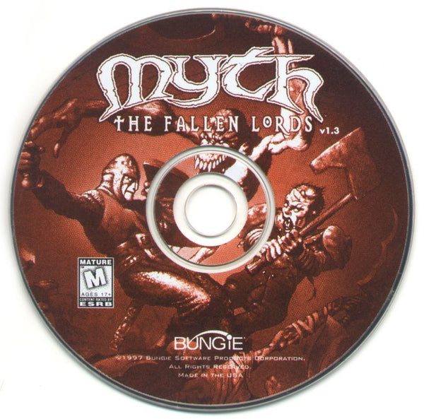 Myth The Fallen Lords 1997 Microsoft Windows PC CD Bungie Eidos-PC Gamez USA