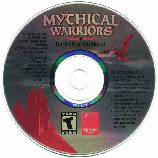 Mythical Warriors - Battle for Eastland Microsoft Windows PC CD-PC Gamez USA