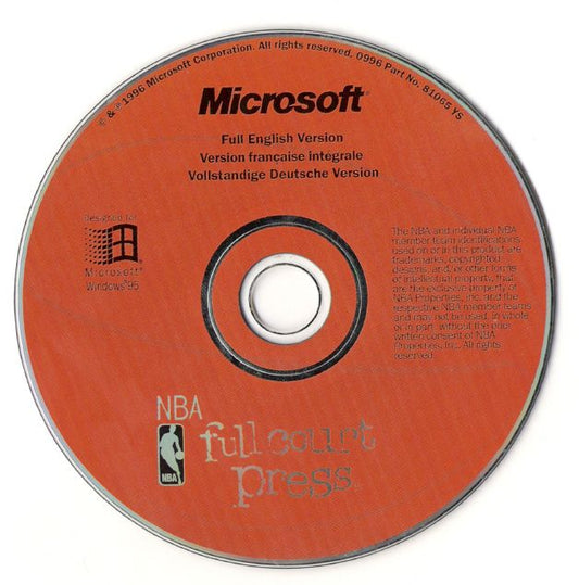 NBA Full Court Press Microsoft Windows PC CD-PC Gamez USA