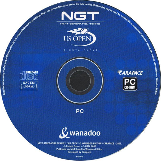 NGT US Open 2002 Microsoft Windows PC CD-PC Gamez USA