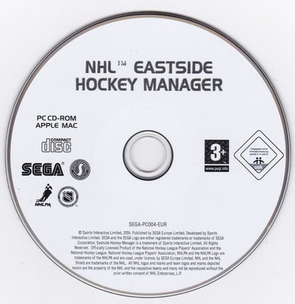 NHL Eastside Hockey Manager Microsoft Windows PC CD-PC Gamez USA