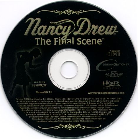 Nancy Drew The Final Scene Microsoft Windows PC CD-PC Gamez USA