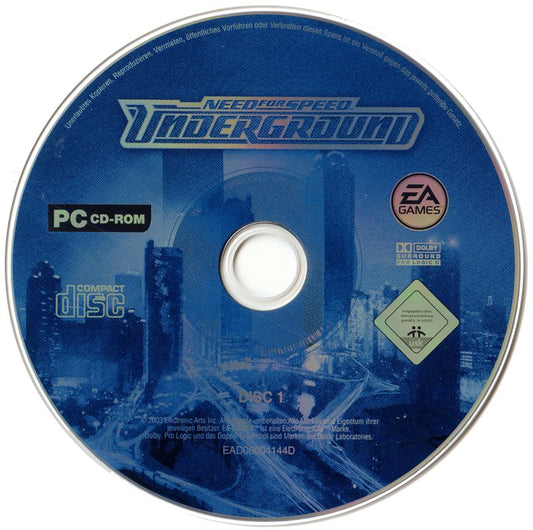 Need for Speed - Underground Disc 1-2 Microsoft Windows PC CD-PC Gamez USA