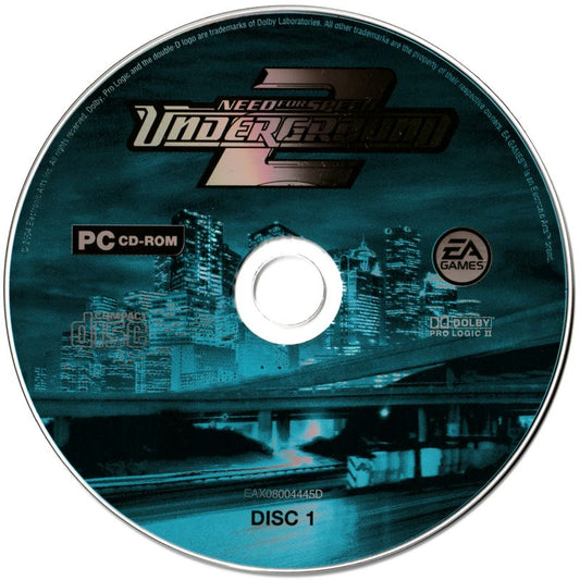 Need for Speed Underground 2 Disc 1-2 Microsoft Windows PC CD-PC Gamez USA