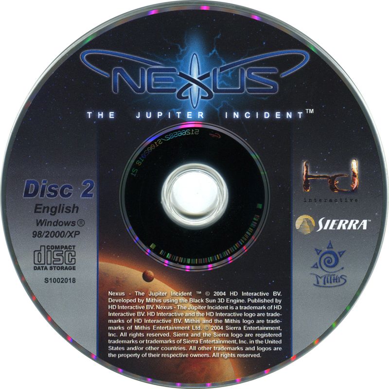 Nexus - The Jupiter Incident Disc 1-2 Microsoft Windows PC CD-PC Gamez USA