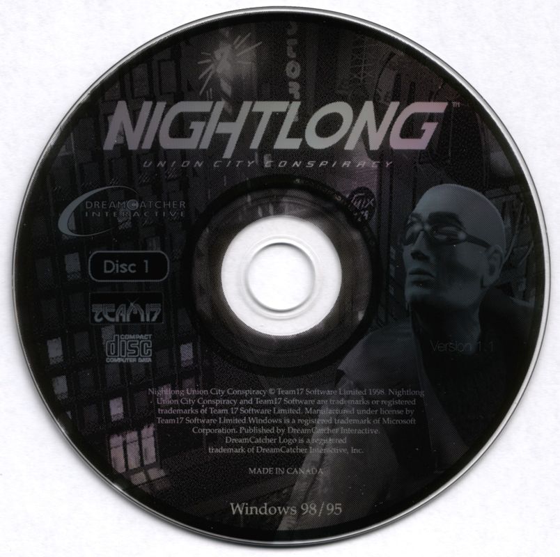 Nightlong Union City Conspiracy Disc 1-3 Microsoft Windows PC CD-PC Gamez USA