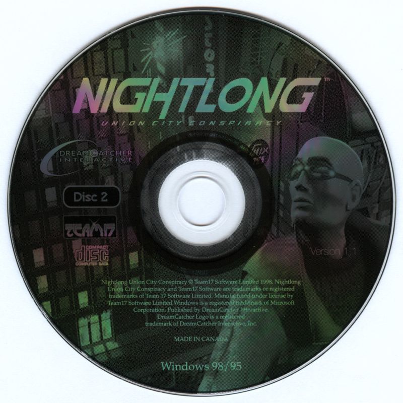 Nightlong Union City Conspiracy Disc 1-3 Microsoft Windows PC CD-PC Gamez USA