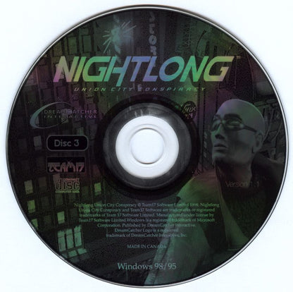 Nightlong Union City Conspiracy Disc 1-3 Microsoft Windows PC CD-PC Gamez USA