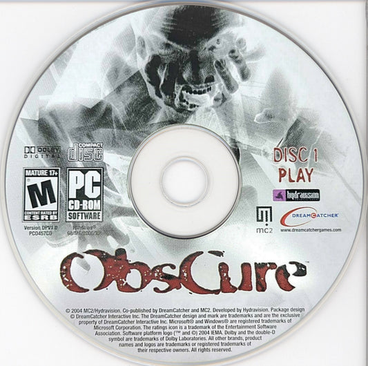 ObsCure Disc 1-5 Microsoft Windows PC CD-PC Gamez USA