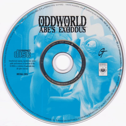 Oddworld Abe's Exoddus Disc 1-2 Microsoft Windows PC CD-PC Gamez USA
