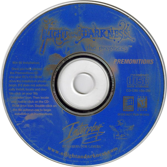 Of Light and Darkness - The Prophecy - Premonitions Microsoft Windows PC CD-PC Gamez USA