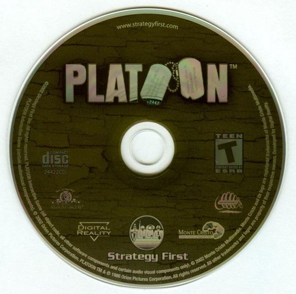 PLATOON Microsoft Windows PC CD-PC Gamez USA