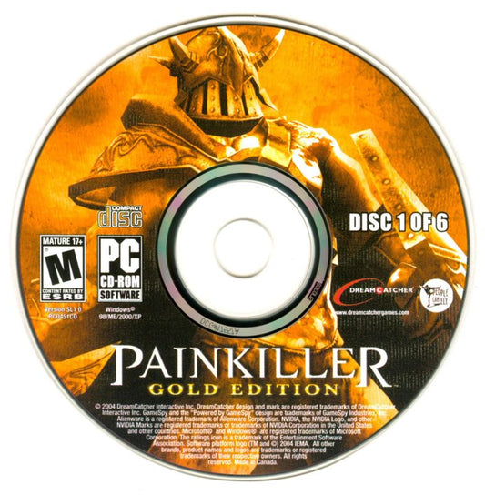 Painkiller Gold Edition Disc 1-6 Microsoft Windows PC CD-PC Gamez USA