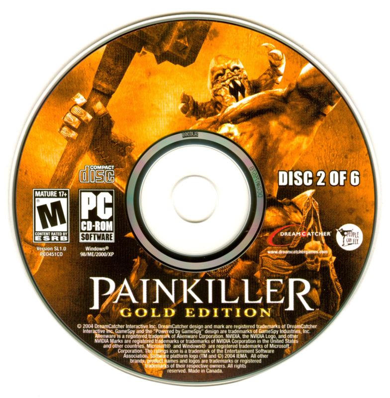 Painkiller Gold Edition Disc 1-6 Microsoft Windows PC CD-PC Gamez USA