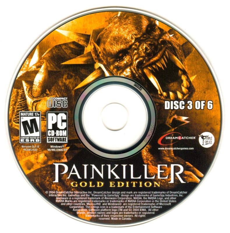 Painkiller Gold Edition Disc 1-6 Microsoft Windows PC CD-PC Gamez USA