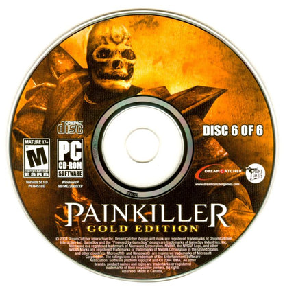 Painkiller Gold Edition Disc 1-6 Microsoft Windows PC CD-PC Gamez USA