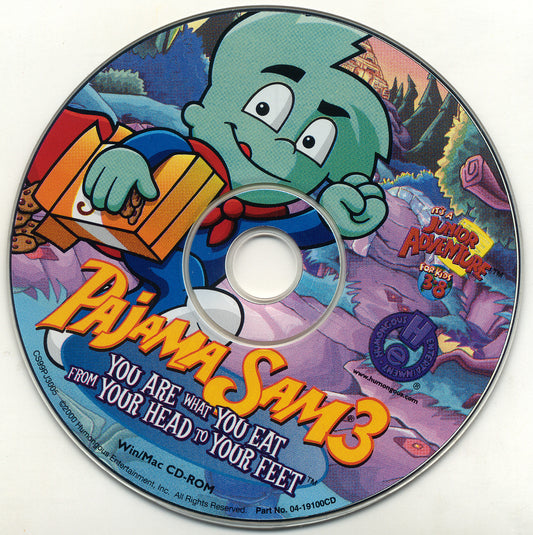 Pajama Sam 3 You Are What You Eat from Your Head to Your Feet Microsoft Windows PC CD-PC Gamez USA