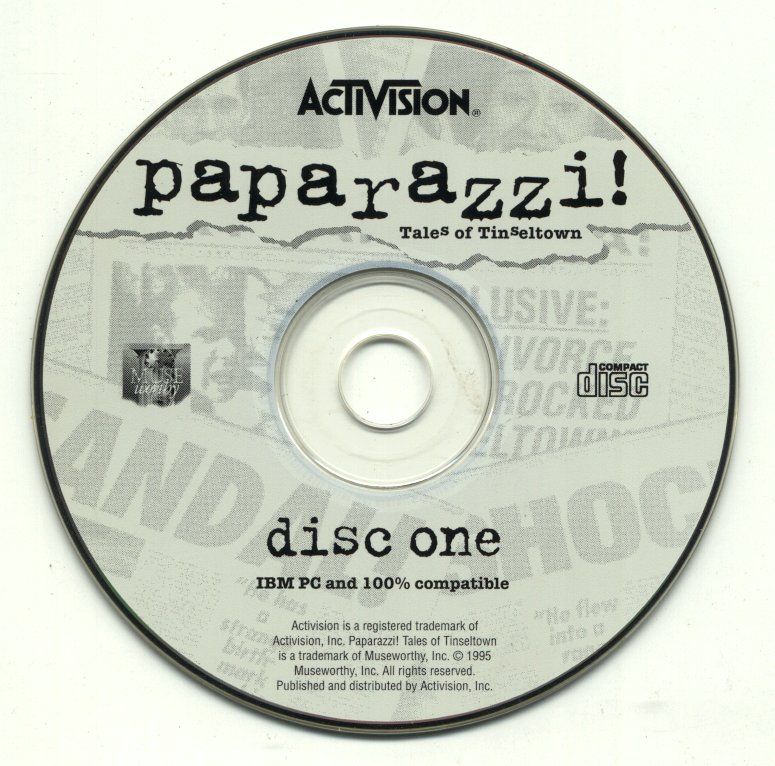 Paparazzi - Tales of Tinseltown Disc 1-2 (1995) Microsoft Windows 3.X CD by PC Gamez USA