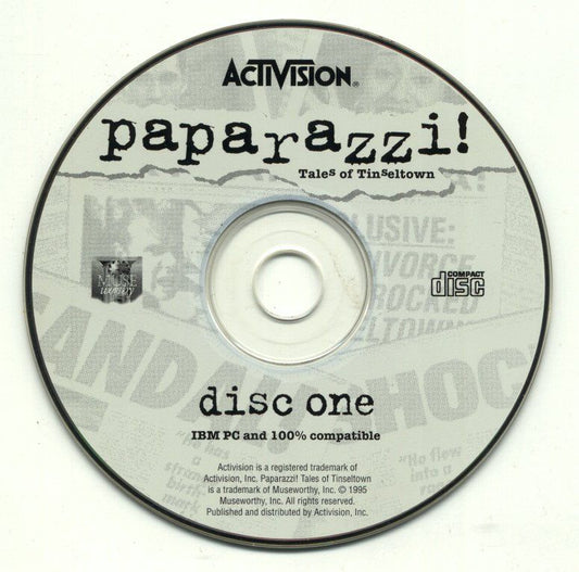 Paparazzi - Tales of Tinseltown Disc 1-2 (1995) Microsoft Windows 3.X CD by PC Gamez USA