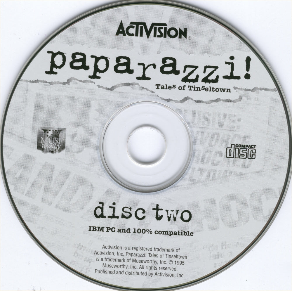Paparazzi - Tales of Tinseltown Disc 1-2 (1995) Microsoft Windows 3.X CD by PC Gamez USA