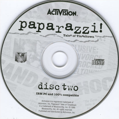 Paparazzi - Tales of Tinseltown Disc 1-2 (1995) Microsoft Windows 3.X CD by PC Gamez USA