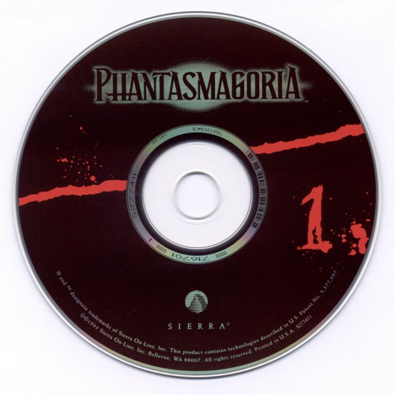 Phantasmagoria Disc 1-7 1995 Microsft Windows PC CD Sierra Activision-PC Gamez USA