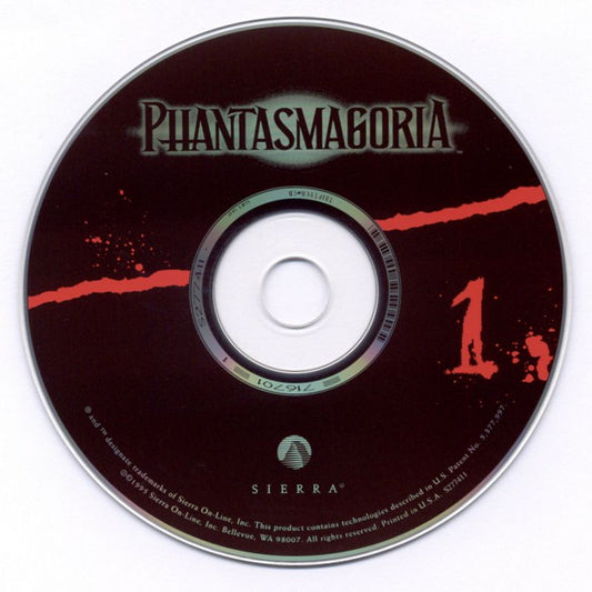 Phantasmagoria Disc 1-7 1995 Microsft Windows PC CD Sierra Activision-PC Gamez USA