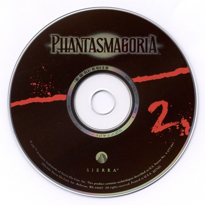 Phantasmagoria Disc 1-7 1995 Microsft Windows PC CD Sierra Activision-PC Gamez USA