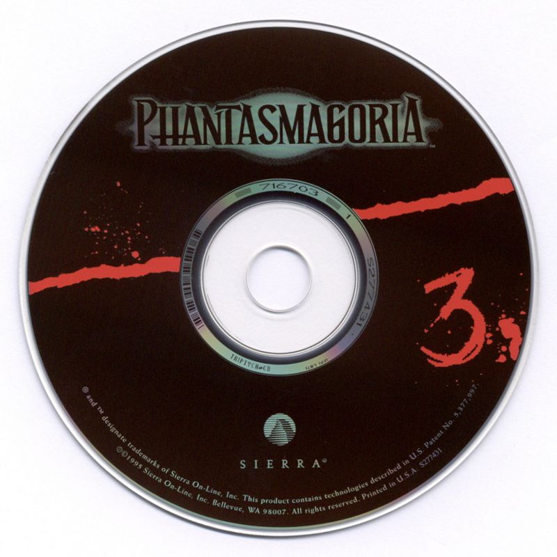 Phantasmagoria Disc 1-7 1995 Microsft Windows PC CD Sierra Activision-PC Gamez USA