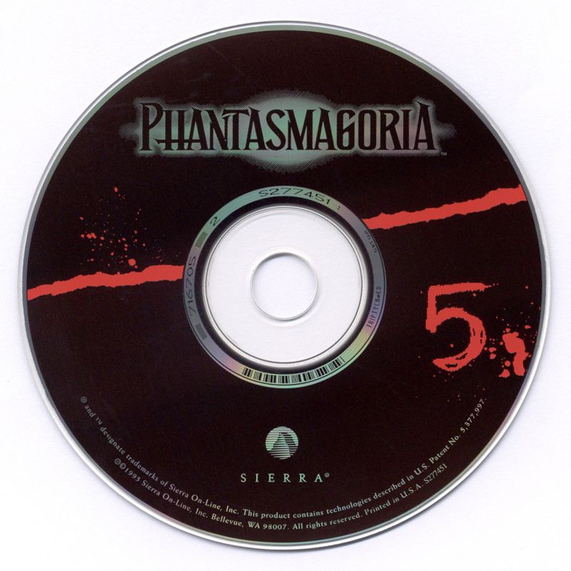 Phantasmagoria Disc 1-7 1995 Microsft Windows PC CD Sierra Activision-PC Gamez USA