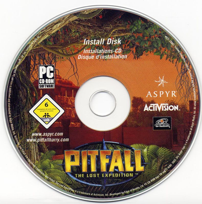 Pitfall Lost Expedition Disc 1-2 Microsoft Windows PC CD-PC Gamez USA