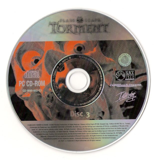 Planescape Torment Disc 1-4 Microsoft Windows PC CD-PC Gamez USA