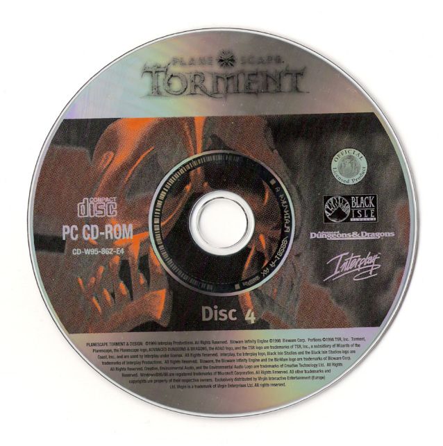 Planescape Torment Disc 1-4 Microsoft Windows PC CD-PC Gamez USA
