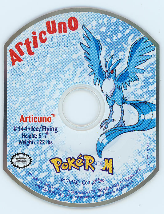 PokéROM Articuno Microsoft Windows PC CD-PC Gamez USA