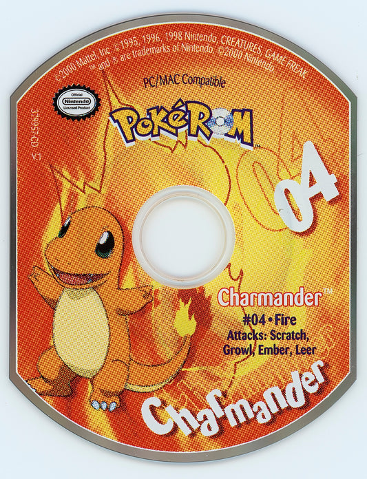 PokéROM Charmander Microsoft Windows PC CD-PC Gamez USA