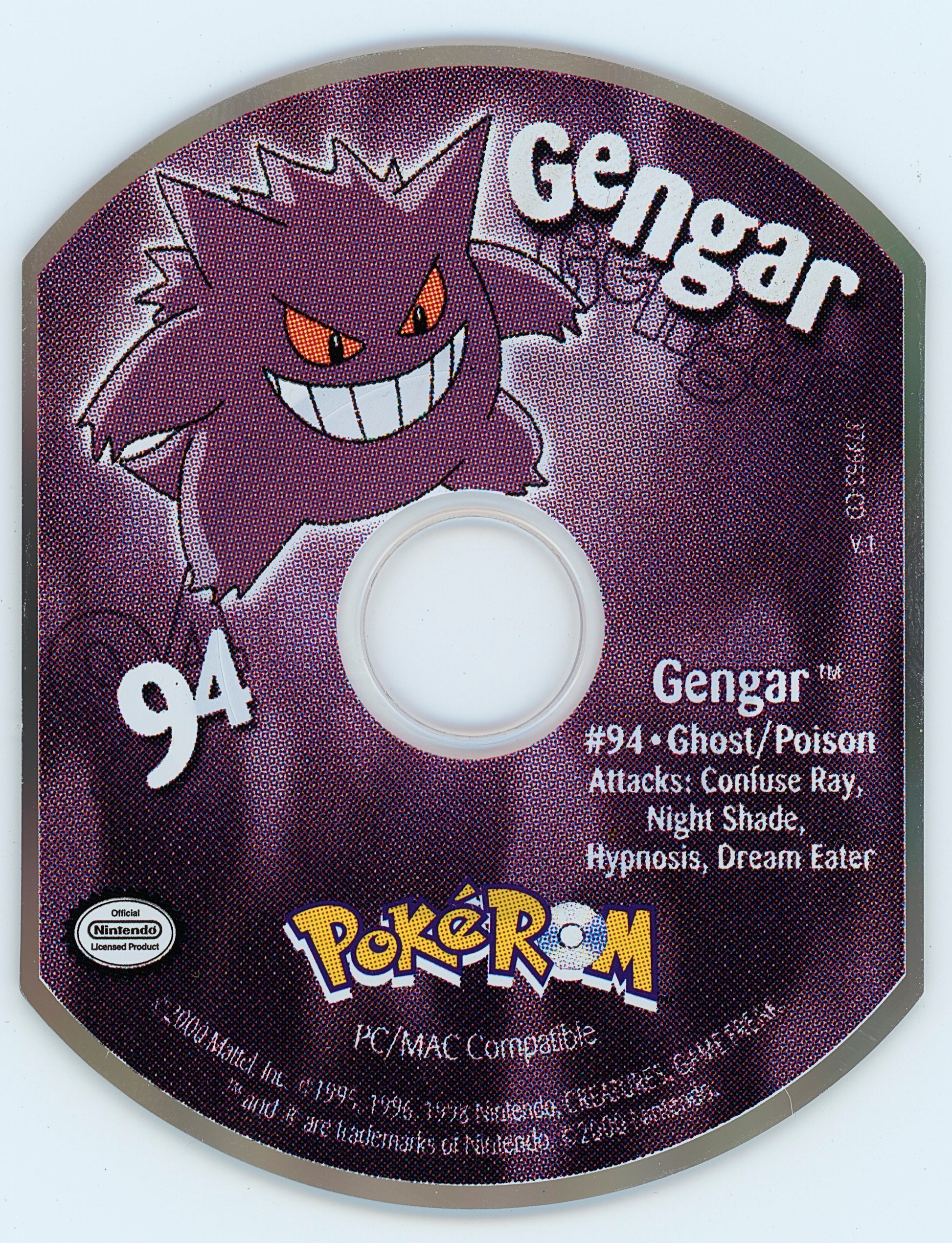 PokéROM Gengar Microsoft Windows PC CD-PC Gamez USA
