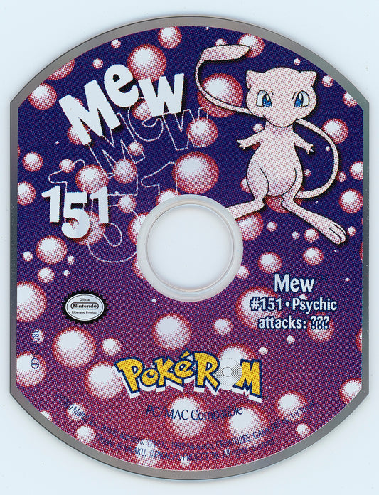 PokéROM Mew Microsoft Windows PC CD-PC Gamez USA