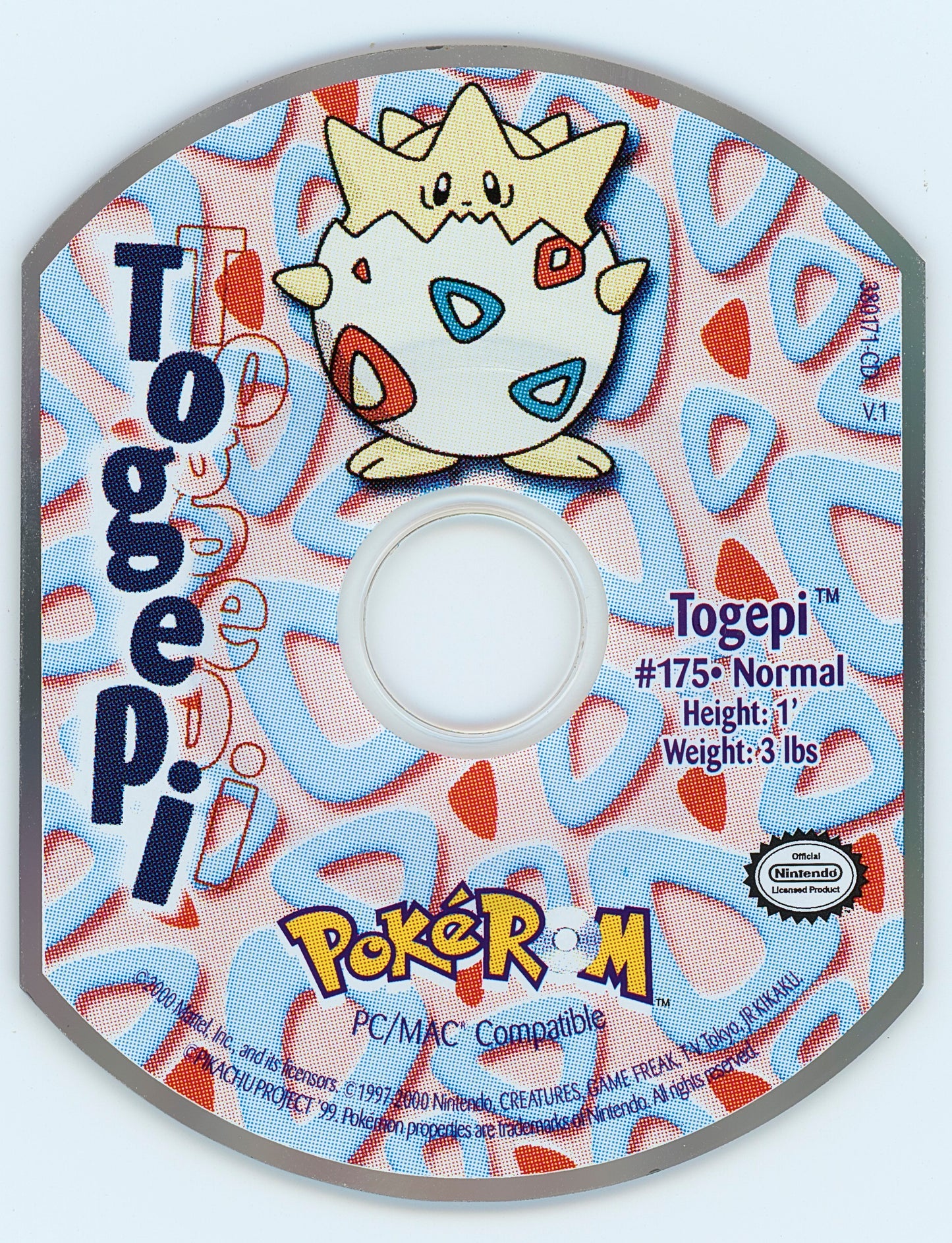PokéROM Togepi Microsoft Windows PC CD-PC Gamez USA