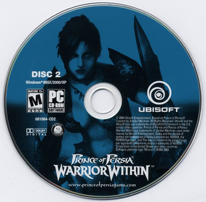 Prince of Persia Warrior Within Disc 1-3 Microsoft Windows PC CD-PC Gamez USA