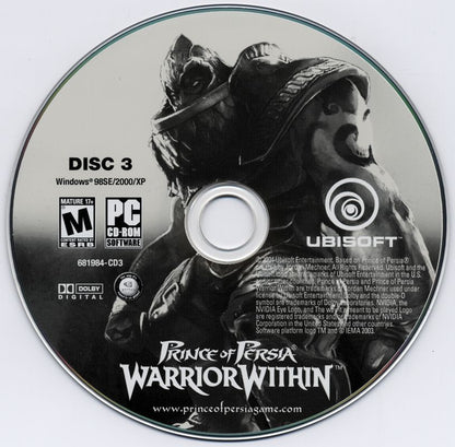 Prince of Persia Warrior Within Disc 1-3 Microsoft Windows PC CD-PC Gamez USA