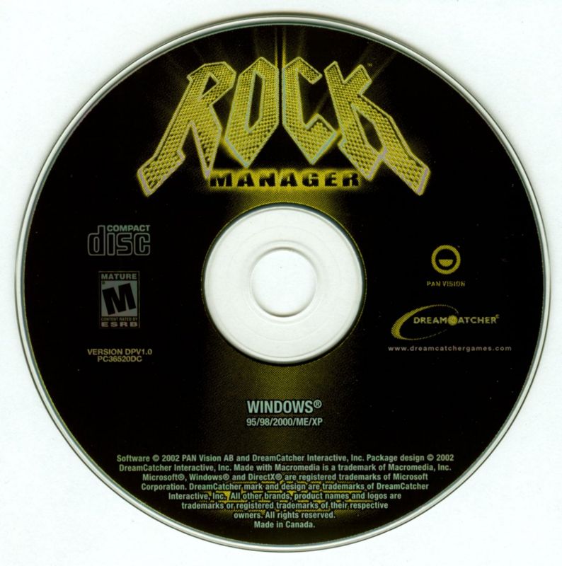 ROCK MANAGER Microsoft Windows PC CD-PC Gamez USA