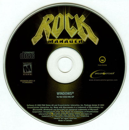 ROCK MANAGER Microsoft Windows PC CD-PC Gamez USA