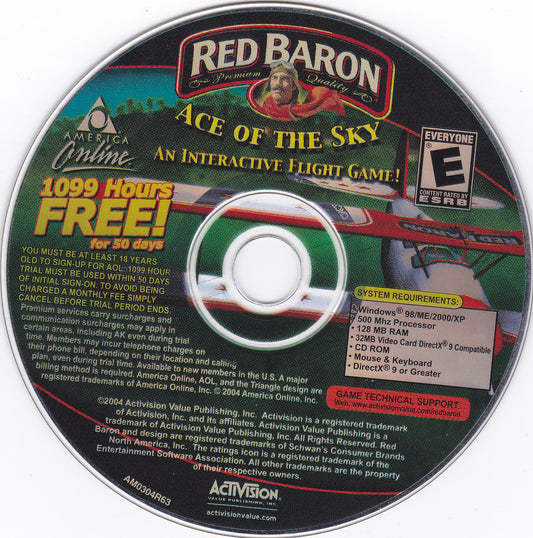 Red Baron Ace Of The Sky An Interactive Flight Game Microsoft Windows PC CD-PC Gamez USA