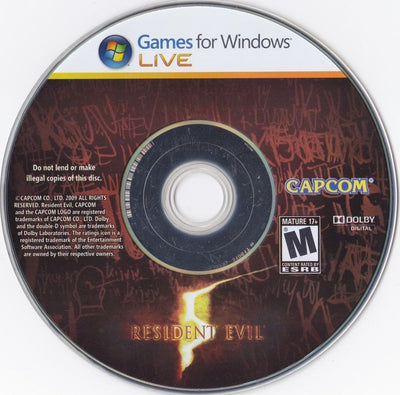 Resident Evil 5 Microsoft Windows PC DVD